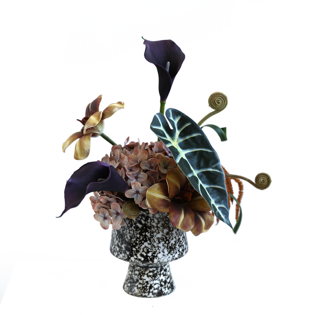 Peacock Petite Faux Floral Arrangement