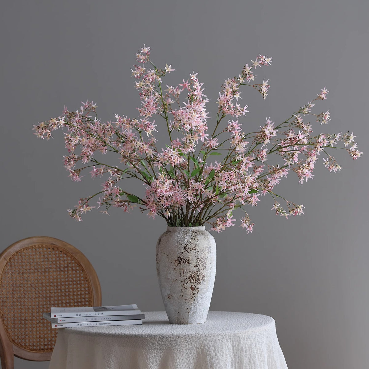 Delicate Silk Deutzia Flower Branch