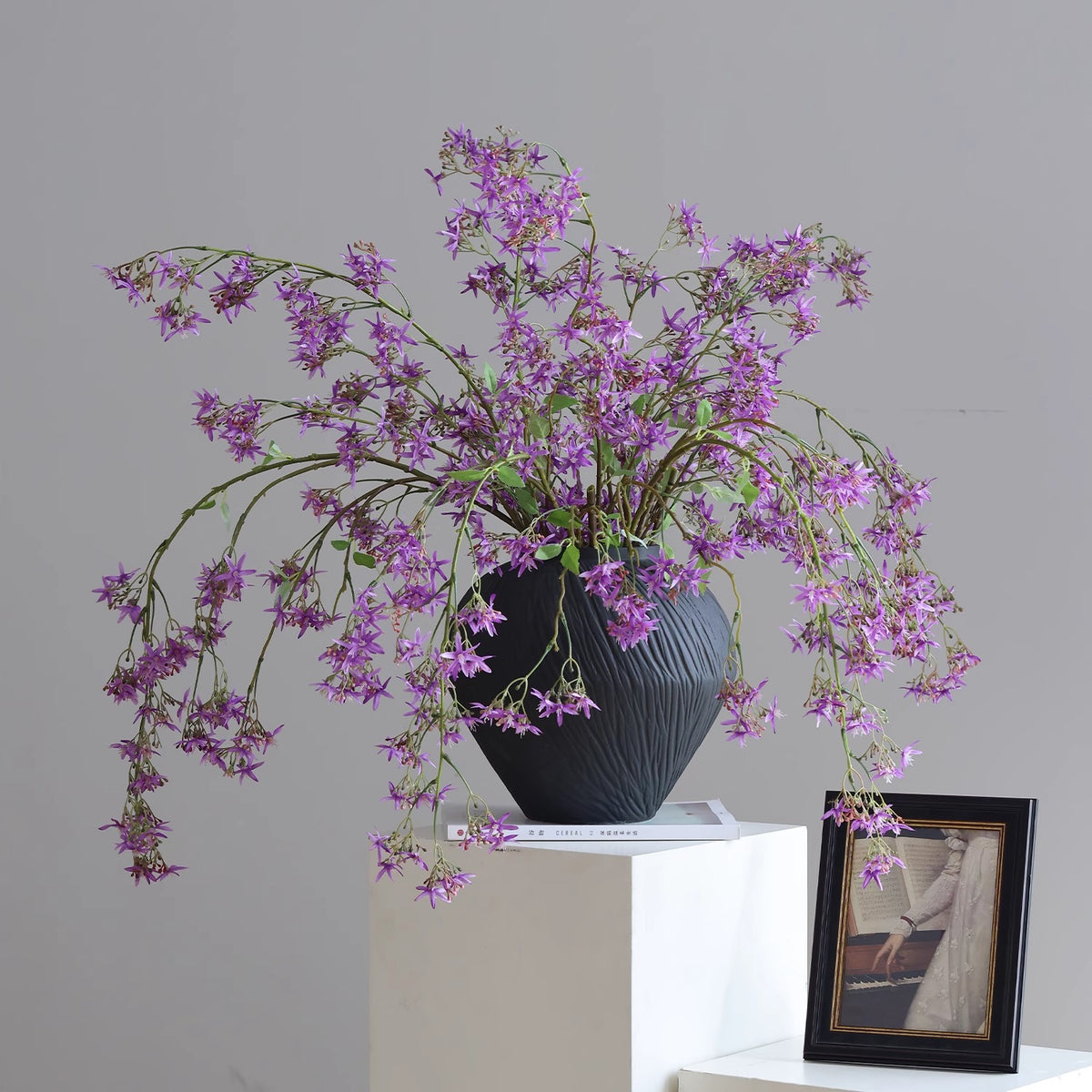 Delicate Silk Deutzia Flower Branch