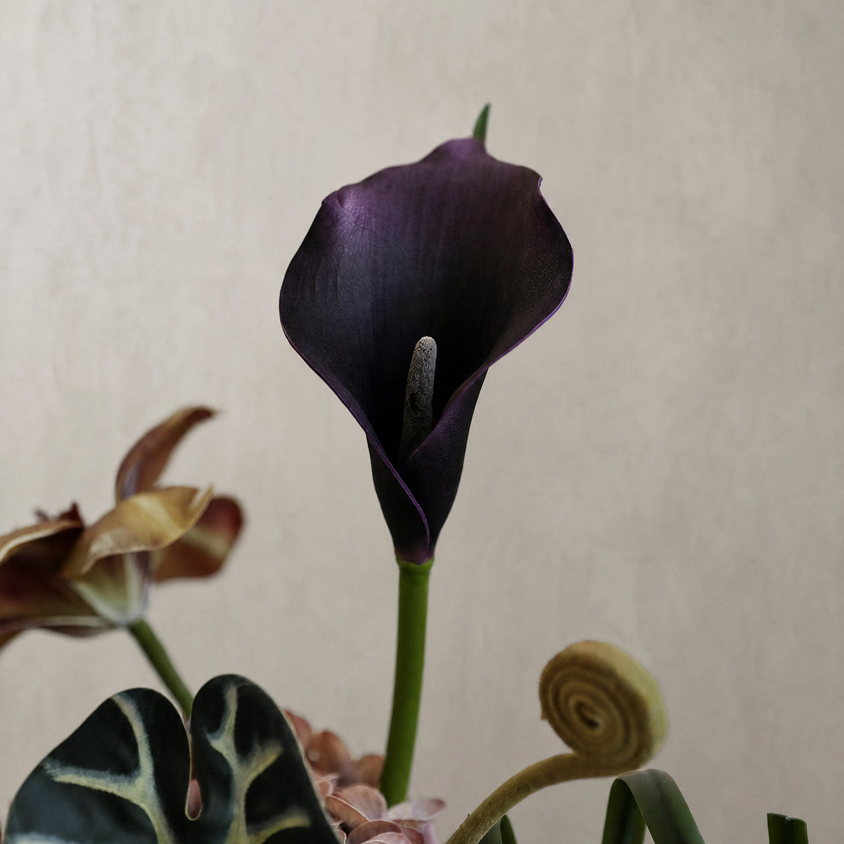 Peacock Petite Faux Floral Arrangement